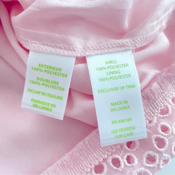 LILLY PULITZER Lillette Top In Paradise Tint Eyelet Crinkle Chiffon XS - Picture 6 of 13